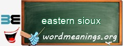 WordMeaning blackboard for eastern sioux